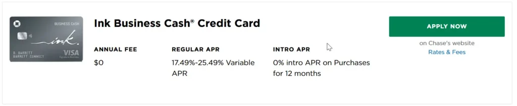 Ink Business Cash Credit Card review