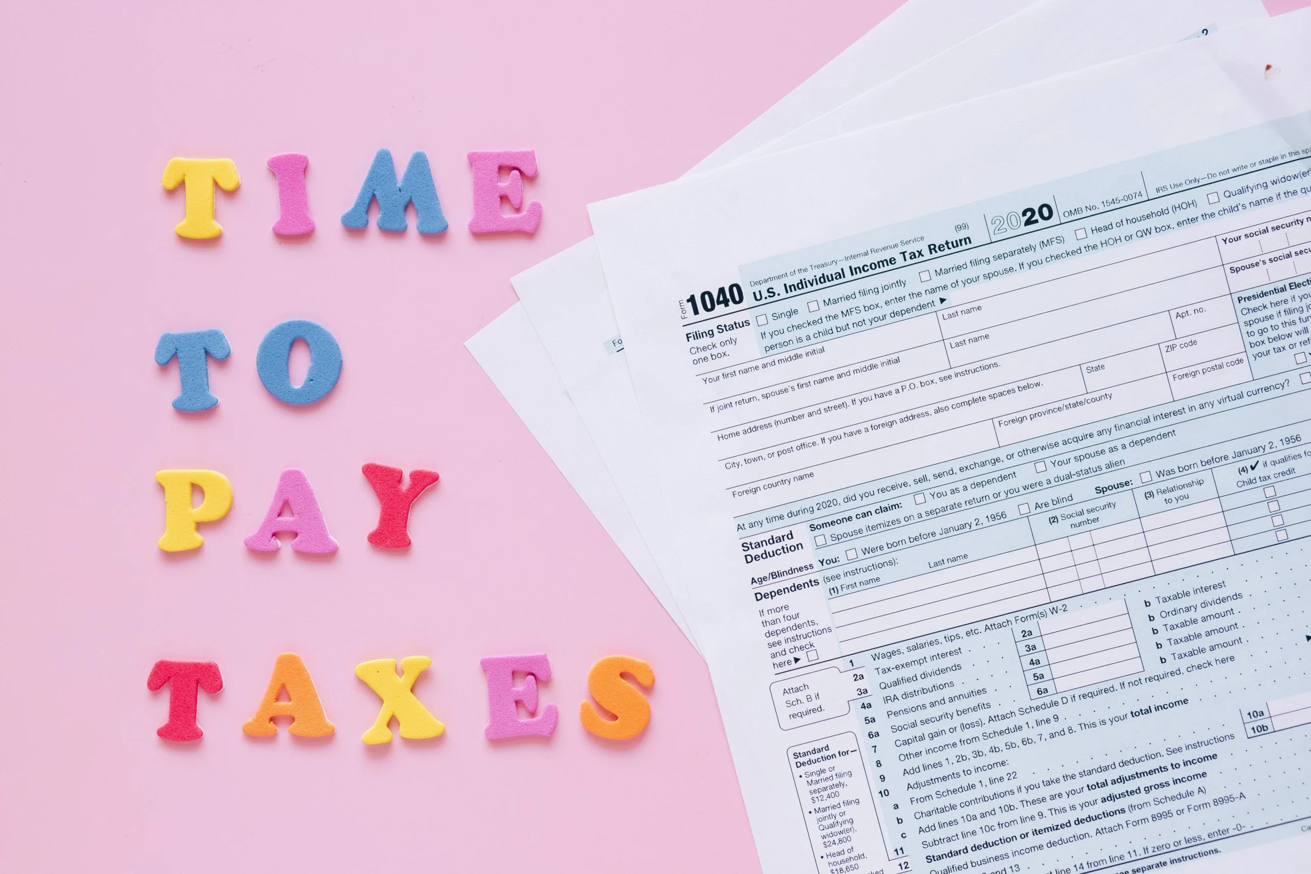 Save More: 529 plan state tax benefits 2026 — Ultimate Guide 2 529 plan state tax benefits 2026: 1040 tax forms with colorful 'Time to Pay Taxes' letters