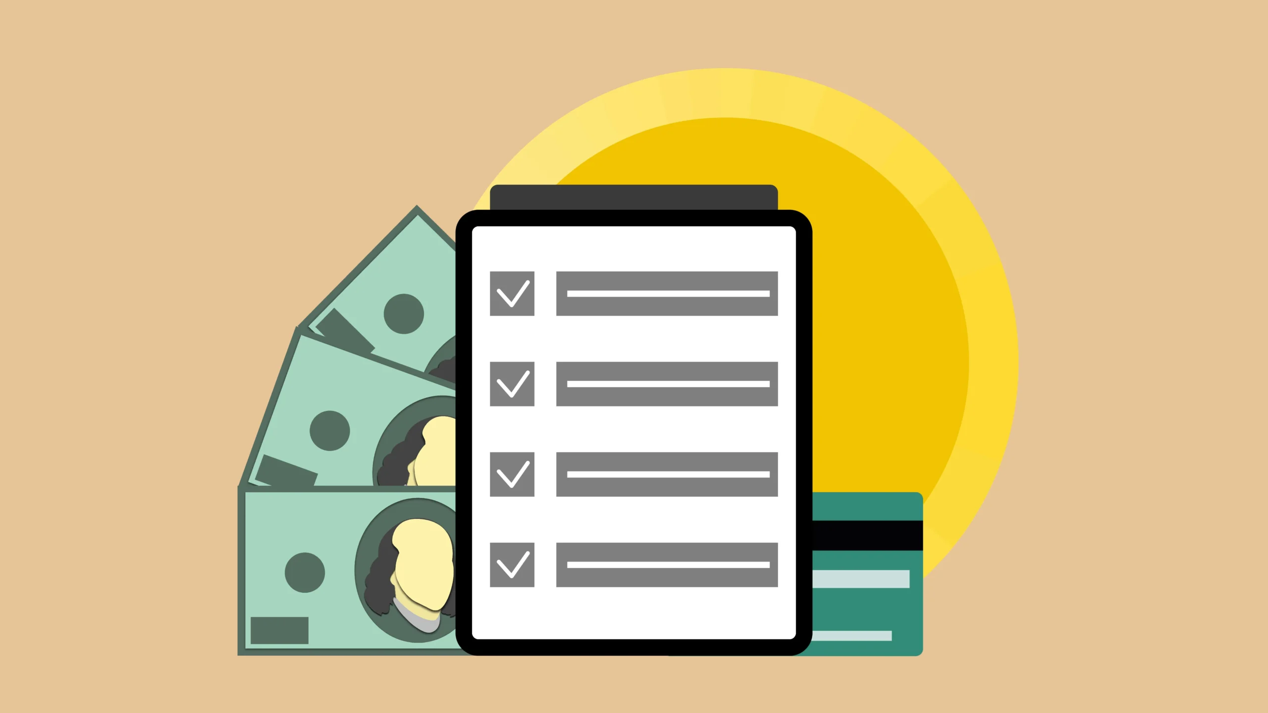 Tax Efficient ETF Portfolio 2026: Ultimate 7-Step Guide 3 tax efficient ETF portfolio 2026: Vector illustration of modern tablet with check marks placed near dollar banknotes and cred